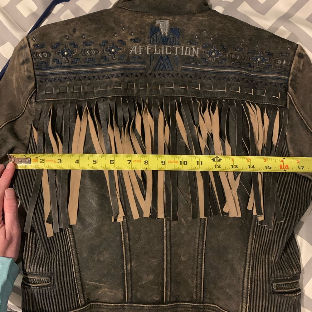 Brand new affliction leather jacket! - Picture 7 of 8
